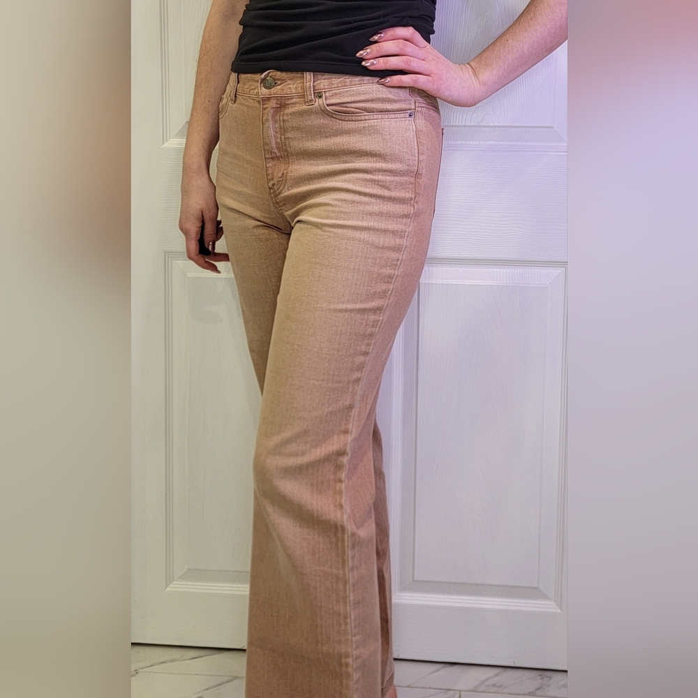 New York & Company Jeans Washed Light Pink Bootcut Leg